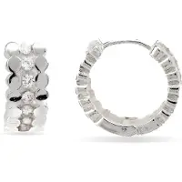 Luxenter rhodinierte Brillant-Zirkonia-Ohrringe - Kildom