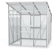 Pergart Vitavia, Aktionsangebot (inkl. 60 Euro Zubehör): Gewächshaus "Fokus 4450" inkl. Stahlfundamentrahmen, aluminium eloxiert, 3,7 m², 3 mm ESG/6 mm HKP
