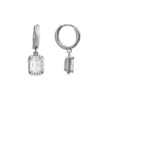 Luxenter Rhodium plattierte Brillant Zirkonia Ohrringe - Silya