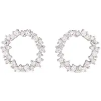 Luxenter Sterling Silber 925 Ohrringe mit rhodiniertem Brillant Zirkonia - Thilak
