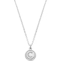 Luxenter Rhodium plattierte Brillant-Zirkonia Halskette - Alphabet