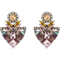 Luxenter Ohrringe mit mehrfarbigem Kristall 18k goldfarben - Aphuat