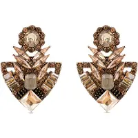 Luxenter Ohrringe mit mehrfarbigem Kristall 18k goldfarben - Gothka
