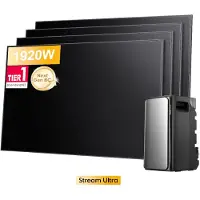 EcoFlow Powerness Balkonkraftwerk mit Speicher Stream Ultra All-in-One 1920Wh Speicher 4 MPPT mit 4x 480W Bifazial Solarmodule (0% MwSt)