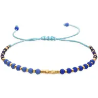 Luxenter Armband mit blauem Kristall 18k goldfarben - Anlako