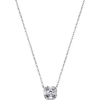 Luxenter Sterling Silber 925 Halskette mit rhodiniertem Brillant Zirkonia - Dyadu