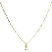 Luxenter Halskette mit glänzendem Zirkonia 18k Gold-Finish - Alphabet