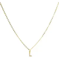 Luxenter Halskette mit glänzendem Zirkonia 18k Gold-Finish - Alphabet