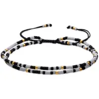 Luxenter -Armband mit schwarzem Kristall in 18k Gold-Finish - Furie