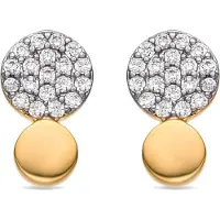 Luxenter Ohrringe mit glänzenden Zirkonia 18k Gold Finish - Gudpe