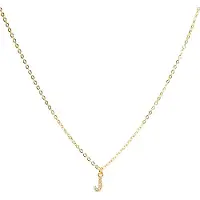 Luxenter Halskette mit glänzendem Zirkonia 18k Gold-Finish - Alphabet