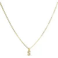 Luxenter Halskette mit glänzendem Zirkonia 18k Gold-Finish - Alphabet