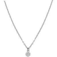 Luxenter Halskette aus 925 Sterling Silber und rhodiniertem Brillant Zirkonia - Oris