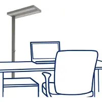 ROLF KERN Office-Leuchte „Smart“, dimmbar per Drehknopf, 7.800lm