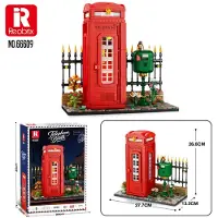 ReoBrix Telefonzelle Klemmbaustein Set 1707 Teile