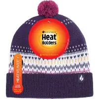 Heat Holder - Damen / Frauen gestrickte Beanie Bommelmütze mit Pom Pom