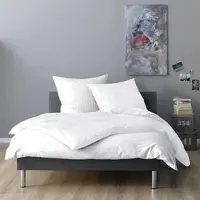 Lorena Mako-Satin Bettwäsche Verona Kissenbezug einzeln 40x80 cm | weiss