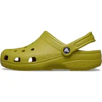 Crocs - Classic - Sandalen Gr M12 oliv/gelb