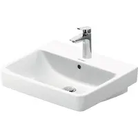 Duravit Möbelwaschtisch No. 1 55x46cm, we, m HL, ÜL, Hahnlochbank
