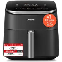 Cosori TurboBlaze Airfryer XXL 6L - Dunkelgrau - 40 x 30 x 30,1 cm - 9-in-1 Heißluftfritteuse