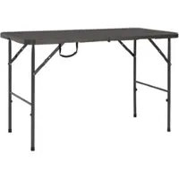 Furnicato Gartentisch Klappbar Braun 120x60x74 Cm Hdpe Rattan-optik