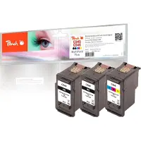 Peach 320088, Schwarz, Cyan, Magenta, Gelb, 9,5 ml, 10 ml, 3 Stück(e), 245 Seiten, Multipack
