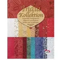 Ideen-mit-Herz Motivpapier India Kollektion, A4, 250 g/m2, mit Folienveredelung und Prägung 20 Motive, 20 Blatt
