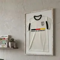 K-Möbel Echtholz Trikot Rahmen 50x70 cm Silber für Kindertrikots & Fan Shirts