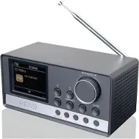 PEAQ PCR 440 Radiowecker mit DAB+, DAB+/FM, DAB+, FM, Bluetooth, Schwarz/Grau