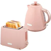 HOMCOM Wasserkocher-Toaster-Set: 1,7L Wasserkocher & 2-Scheiben-Toaster.