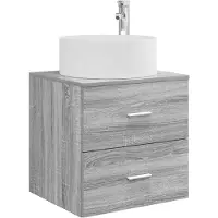 Syfax Wandmontierte Waschtisch Grau Sonoma 49,5 x 44,5 x 65,5 cm