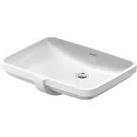 Duravit Einbauwaschtisch No. 1 55x40cm, EB v u, o. HL, m ÜL, o. HLB, we