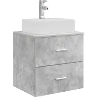 Syfax Wandmontierte Waschtisch Betongrau 49,5 x 41 x 62,5 cm