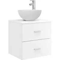 Syfax Wandmontierte Waschtisch Weiß 49,5 x 41 x 64,5 cm Holzwerkstoff