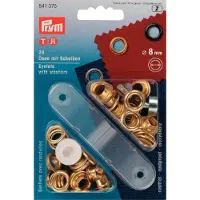 Prym Ösen und Scheiben MS 8,0 mm goldfarbig