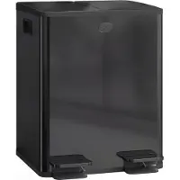 HOMCOM Mülleimer 2 x 20L Mülltrennsystem Edelstahl mit Softclose Deckel Schwarz