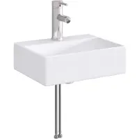 Syfax Waschbecken mit Wasserhahn und Abfluss Chrom