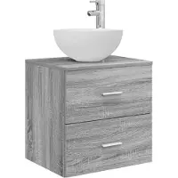 Syfax Wandmontierte Waschtisch Grau Sonoma 49,5 x 41 x 64,5 cm