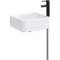 Syfax Waschbecken fürs Badezimmer Matt Schwarz 36,5 x 36,5 x 13 cm