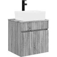 Syfax Wandmontierte Waschbecken-Vanität Grau Sonoma 49 x 41 x 63 cm
