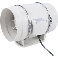 StarTech.com Rohrventilator - HF-200 Kanalventilator - 220 V / 50 Hz - 130 W - Luftleistung 900 m³/h - Geräuschpegel 43 dB - Drehzahl 2600 U/min - Hellgrau