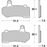 SBS Bremsbeläge Kh409 Street Excel/Racing Sinter Gold Farbe Passend Für: Harley Davidson Road King, Electra, Road G