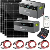 FOSSiBOT On-Grid-Powerstation mit 4 Glas-Glas-Solarmodulen, 2x 1.958 Wh, App