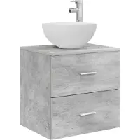 Syfax Wandmontierte Waschtisch Betongrau 49,5 x 41 x 64,5 cm