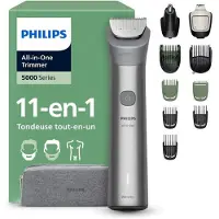 Philips Multifunktionsrasierer, 11-in-1, Series 5000 MG5941/15, 120 Min. Akkulaufzeit, Kabellos, Hellgrau