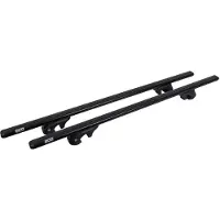 ECO Alubase 1350 mm Aluminium Dachträger für offene Dachreling, 90 kg Belastbarkeit Grundträger abschließbar, T-Profil 20 mm Dachträgersystem für Skiträger