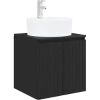 Syfax Wandmontierte Waschtisch Schwarz 49,5 x 44,5 x 65 cm