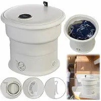 Sichler Faltbare Mini-Reisewaschmaschine, bis 1,5 kg, Pulsator, Timer, 50 Watt