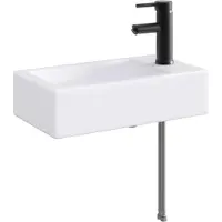 Syfax Waschbecken fürs Badezimmer Matt Schwarz 45,5 x 25,5 x 13 cm
