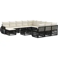 vidaXL Gartensofa-set 13 stk. Schwarz Poly-Rattan